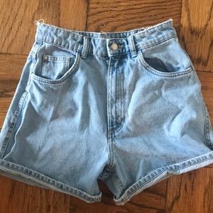Zara TRF high-rise Denim Shorts